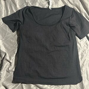 Black lululemon Ebb to Street T-Shirt